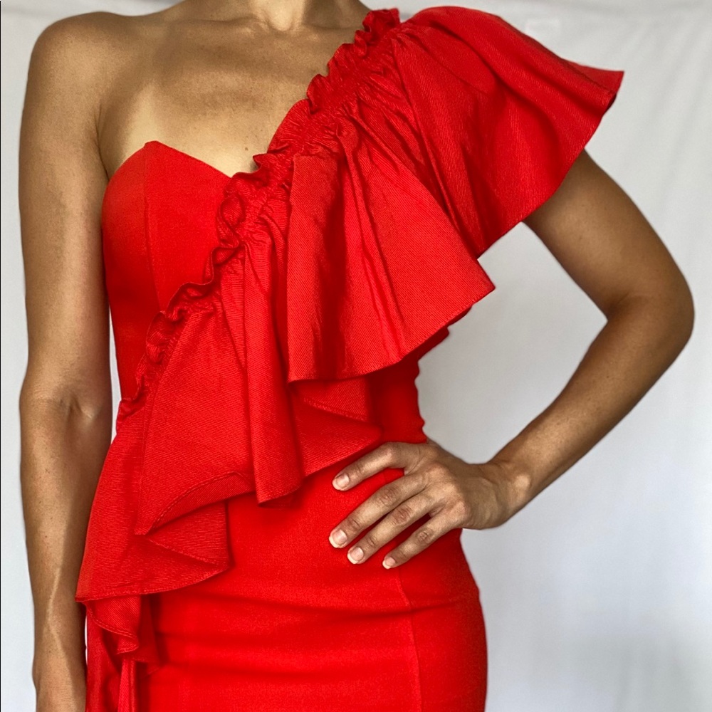 Cinq à Sept - One shoulder mini dress